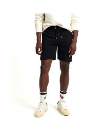 Pantaloni sport barbati,  scurti, negru, bumbac/poliester