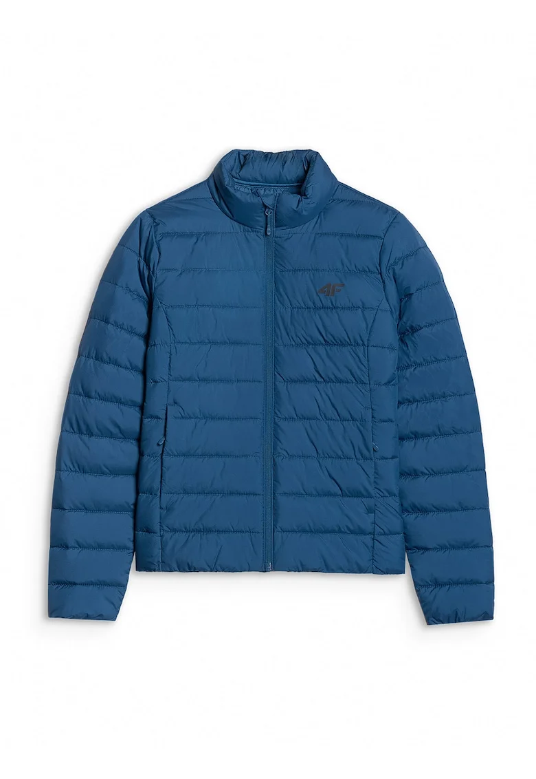 Geaca puf dama  Bleumarin, umplutura sintetica reciclabila, impermeabila, slim fit, sport, AW25