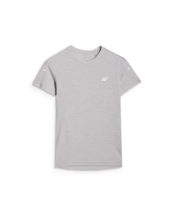 Tricou trekking dama,  Textil, Gri deschis