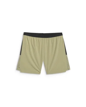 Pantaloni scurti alergare barbati,  poliester, verde