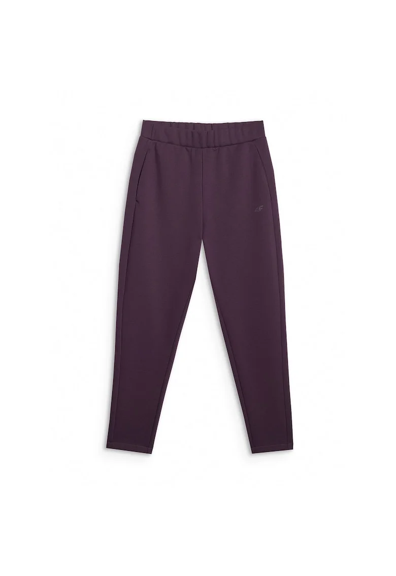 Pantaloni sport dama  violet, croiala regular, 2 buzunare laterale, poliester
