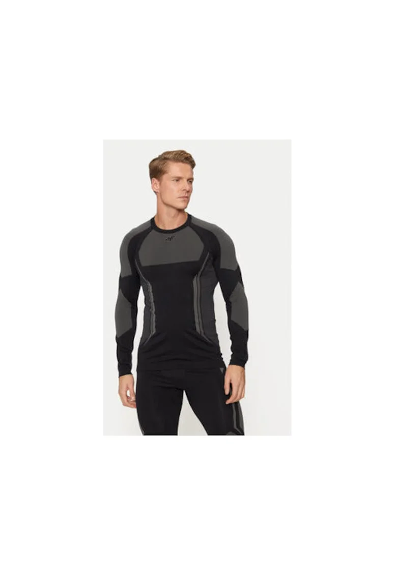 Bluza termica barbati,  303945855, Poliamida/Poliester, Negru, Negru