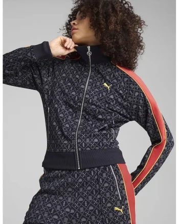 Jacheta sport cu model logo, Albastru ultramarin/Portocaliu mandarina