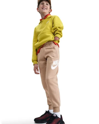 Pantaloni de trening din fleece cu logo Sportswear Club, Alb/Bej