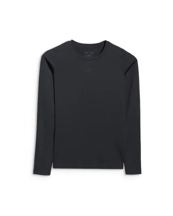 Bluza de antrenament dama  slim, uscare rapida, negru, material sintetic