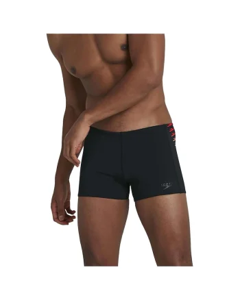 Costum de baie barbatesc  protectie UPF 50+, material rezistent la clor, negru,