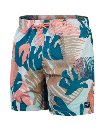 Costum de baie barbati  model Digital Printed Leisure, 16'', multicolor, poliester reciclabil,