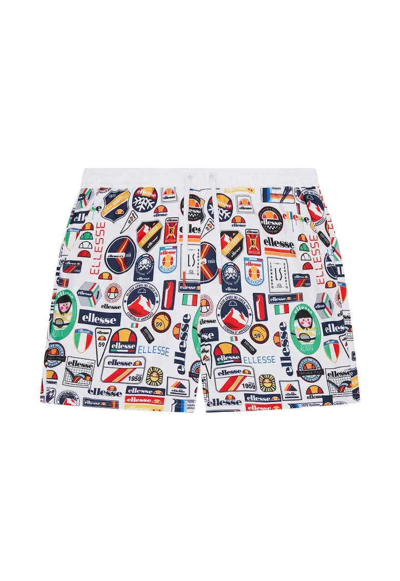 Costum de inot pentru barbati,  alb, cu model,