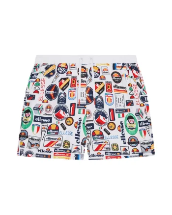 Costum de inot pentru barbati,  alb, cu model,