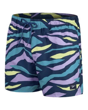 Pantaloni scurti de inot  pentru barbati, cu imprimeu, nailon, multicolor