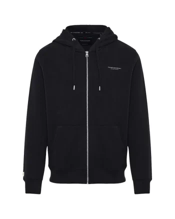 Hanorac sport barbati  gluga, buzunare frontale, bumbac/poliester, negru,