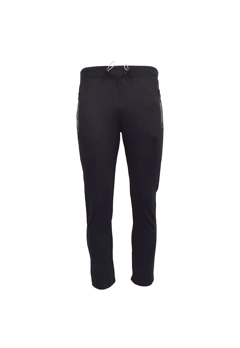 Pantaloni sport barbati  buzunare cu fermoar, bumbac/poliester, negru,