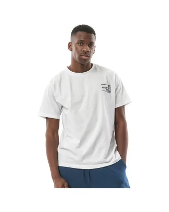 Tricou sport barbati  alb, bumbac, cu imprimeu