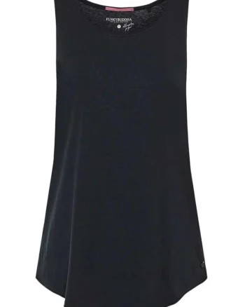 Maiou dama,  bumbac organic, negru, croiala standard, design simplu,