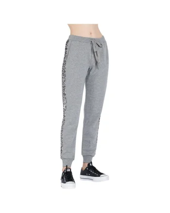 Pantaloni sport dama 1212-907000,  Bumbac/Poliester, Gri