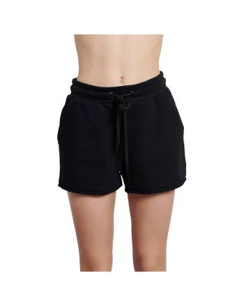 Pantaloni scurti sport dama 1221-909605,  Bumbac/Poliester, Negru