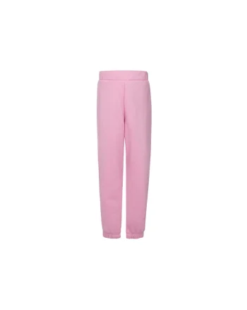 Pantaloni sport  pentru fete, jogger, talie inalta, interior fleece, bumbac, roz