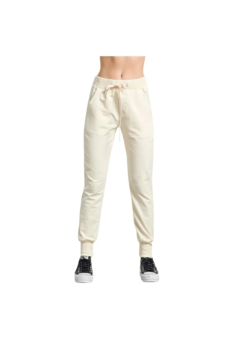 Pantaloni sport dama 1222-902400,  Bumbac/Elastan, Bej,
