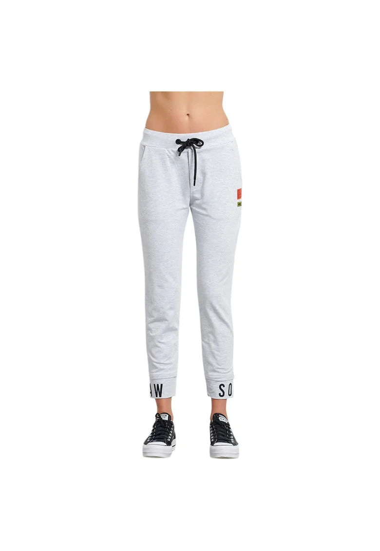 Pantaloni sport dama 1222-906100,  Bumbac/Elastan, Gri