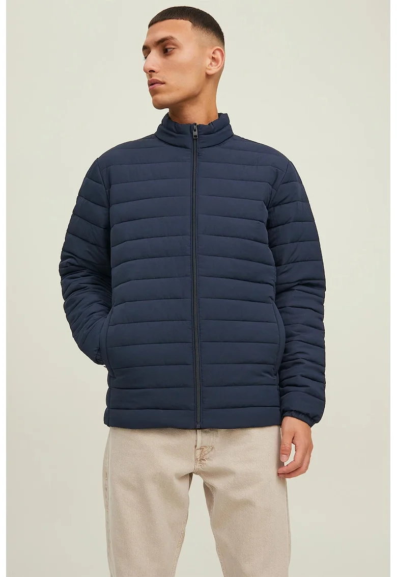 Geaca JACK &JONES Recycle Puffer, 12211129-Rubber 18090, Bleumarin