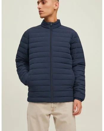 Geaca JACK &JONES Recycle Puffer, 12211129-Rubber 18090, Bleumarin
