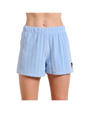 Pantaloni scurti sport dama  bumbac/poliester, albastru, Albastru