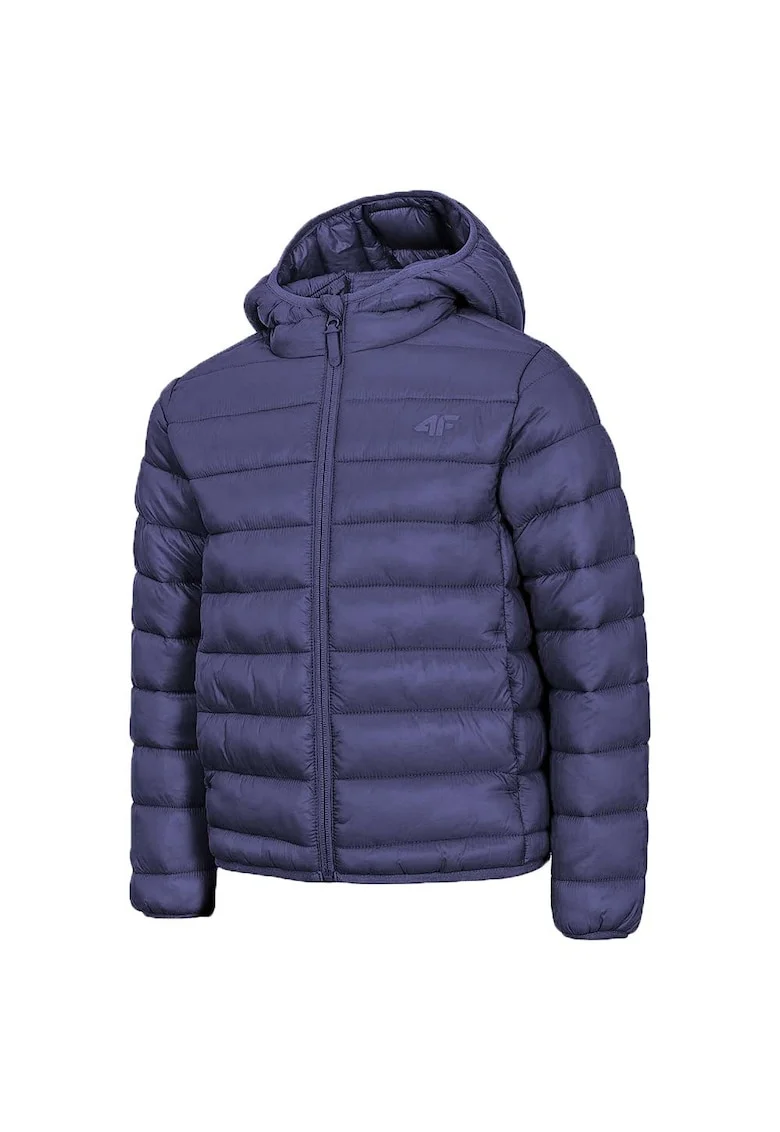 Jacheta sport pentru copii  HJZ20-JKUDP001, cu gluga integrata, poliamida, bleumarin
