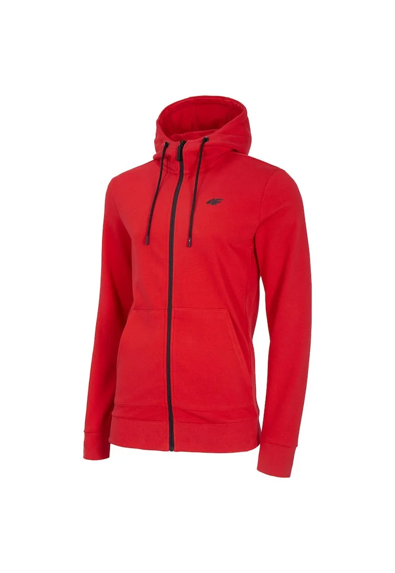 Hanorac sport barbati  moale si elastic, bumbac si poliester, rosu,