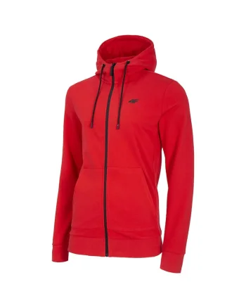 Hanorac sport barbati  moale si elastic, bumbac si poliester, rosu,