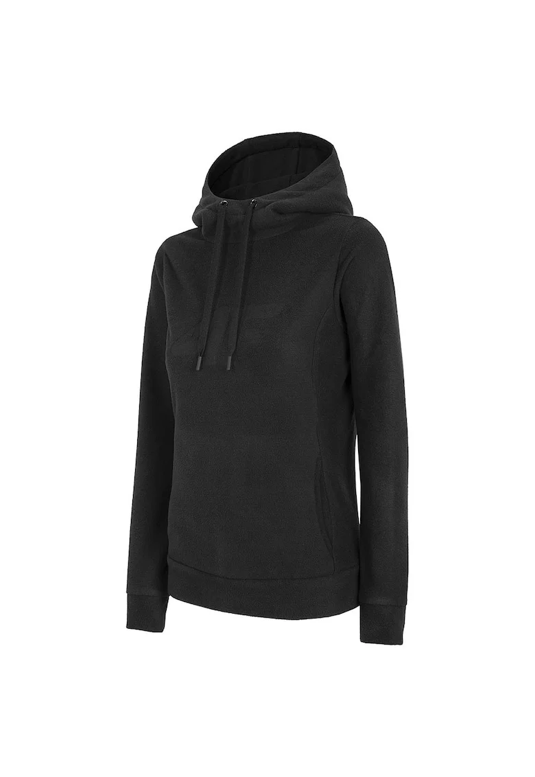 Hanorac sport dama,  fleece, confortabil, poliester, negru