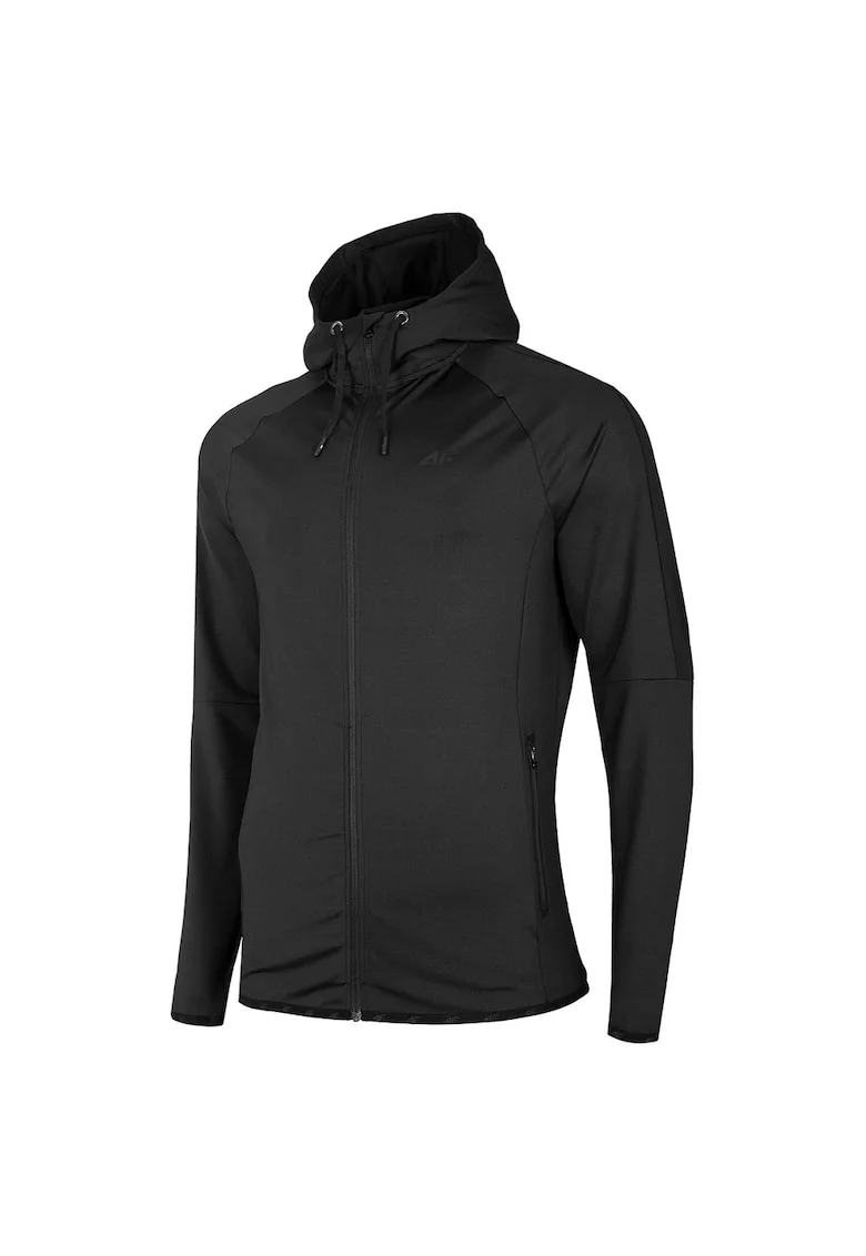 Hanorac barbatesc  tehnic, uscare rapida, elastic, negru, poliester