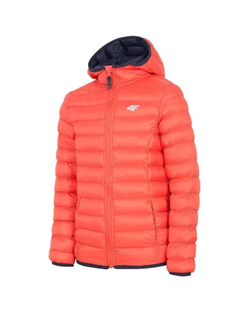 Jacheta sport copii  detalii reflectorizante, 2 buzunare laterale, poliamida, portocaliu