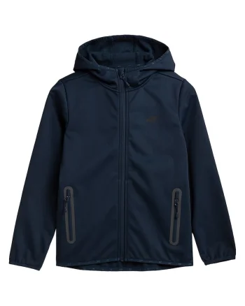 Jacheta sport copii  HJZ21-JSFM001, impermeabila, poliester, bleumarin