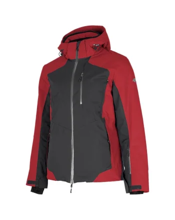 Geaca de ski  barbati, impermeabila, calduroasa, rosu/negru, material sintetic