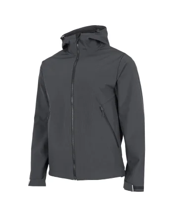 Jacheta sport  model H4Z22-SFM001, croiala regulata, membrana impermeabila, poliester-elastan, gri,