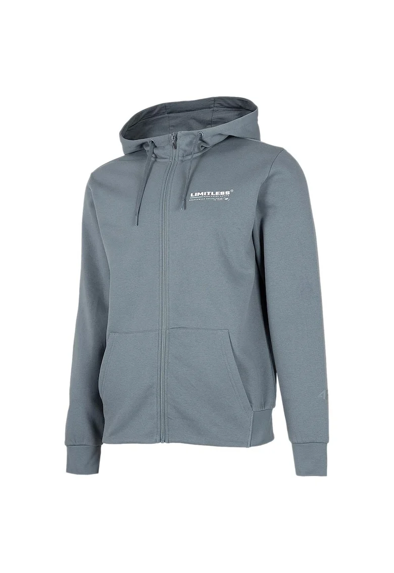 Hanorac sport barbati  croiala regulata, gluga ajustabila, bumbac/poliester, gri