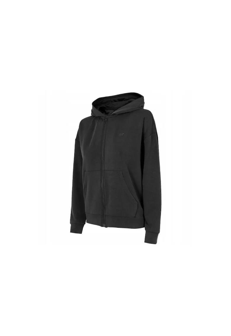 Hanorac sport dama,  Poliester/Modal, Negru,