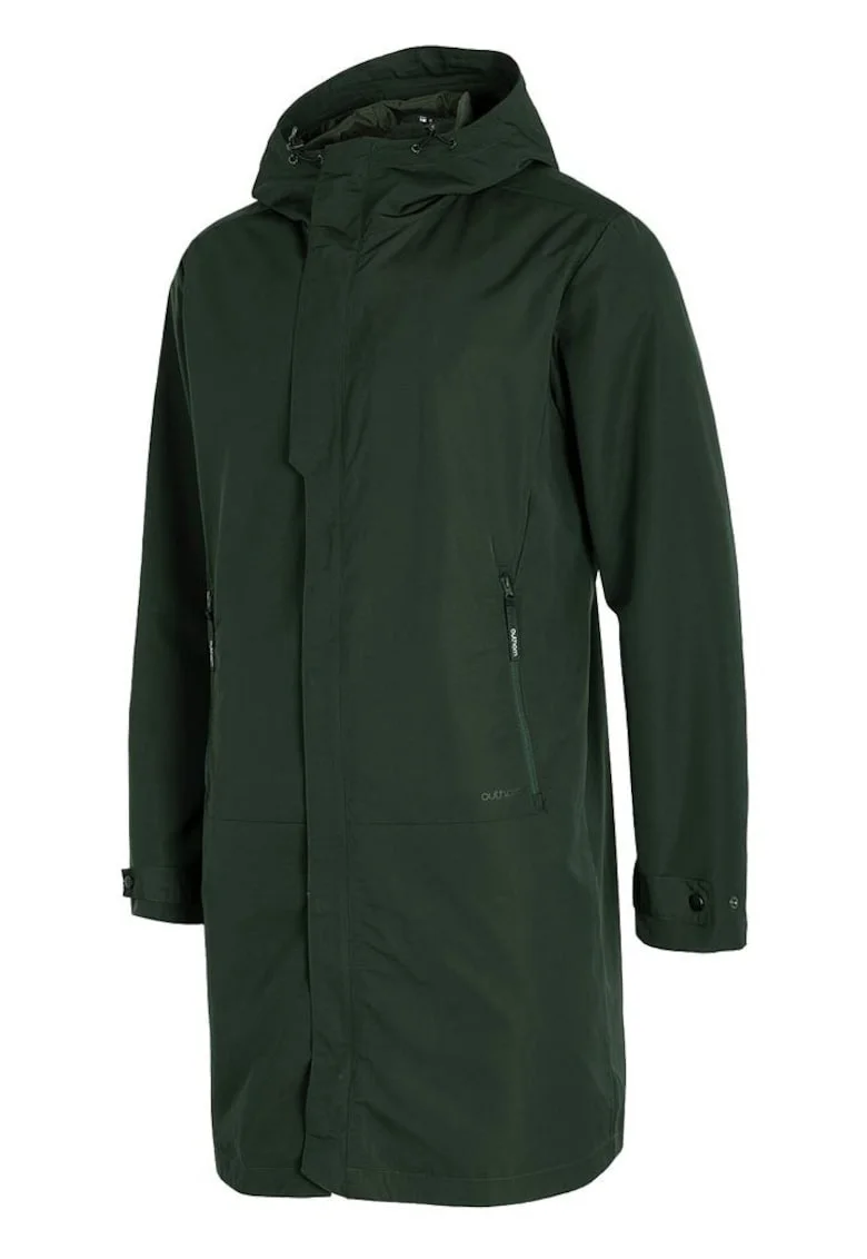 Geaca barbati  model HOL21-KUM601A, gluga integrata, doua buzunare laterale, culoare neagra, material rezistent la apa, negru