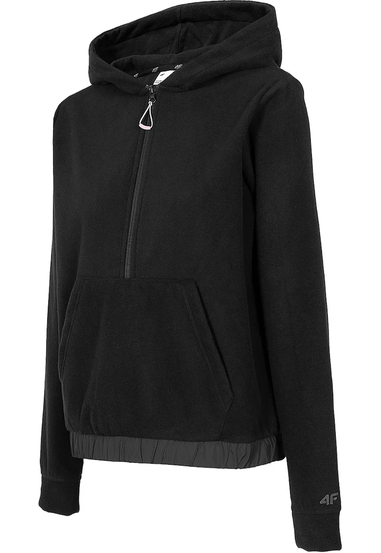 Hanorac fleece de dama,  Poliester, Negru, Negru