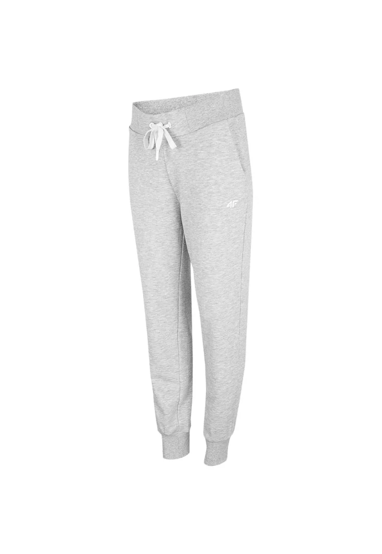 Pantaloni sport dama H4Z22-SPDD350,  Bumbac/Poliester, Gri