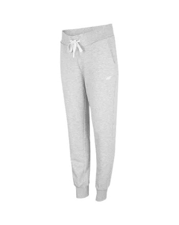 Pantaloni sport dama H4Z22-SPDD350,  Bumbac/Poliester, Gri
