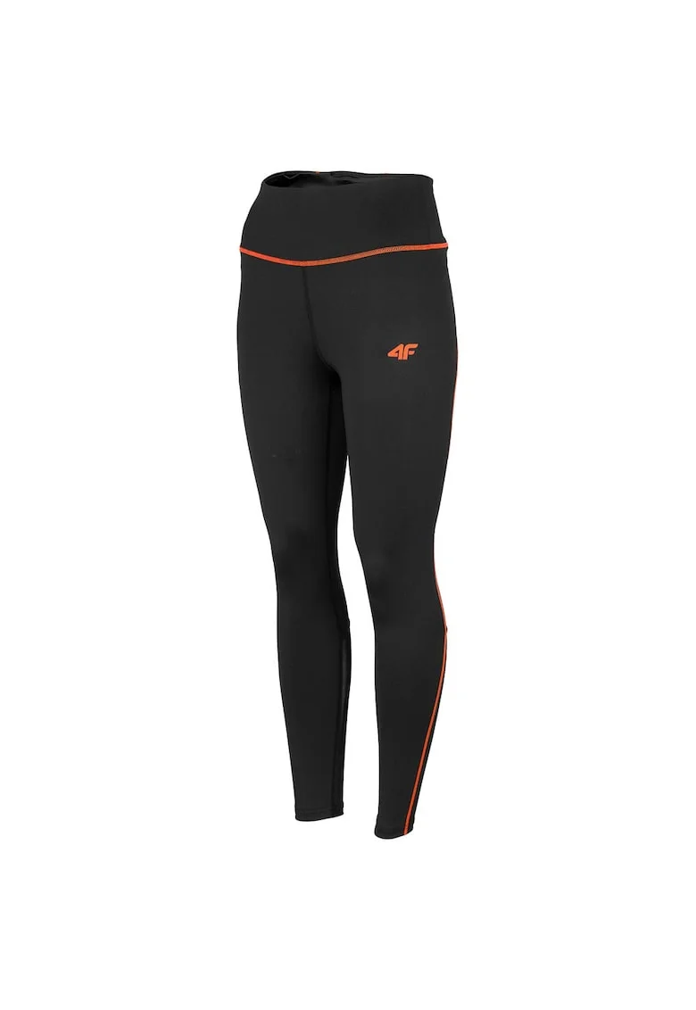 Colanti sport dama H4Z22-SPDF013,  Poliester/Elastan, Negru,