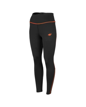 Colanti sport dama H4Z22-SPDF013,  Poliester/Elastan, Negru,