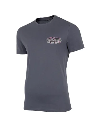 Tricou sport barbati  croiala regulata, imprimeu, bumbac organic