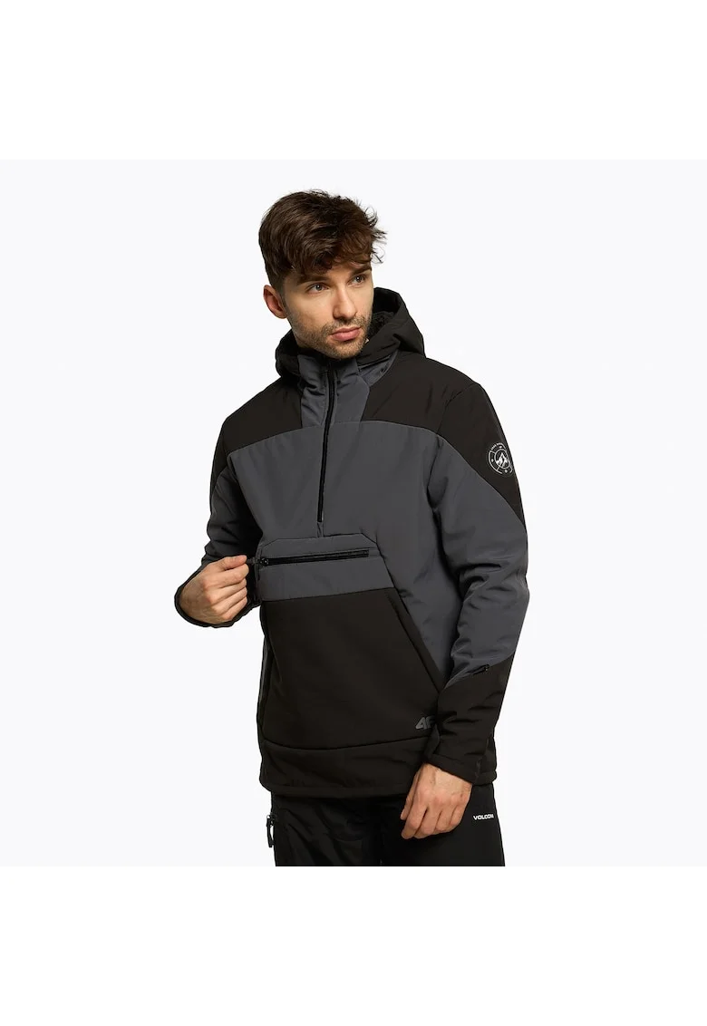 Jacheta de snowboard pentru barbati,  Poliester, Negru,