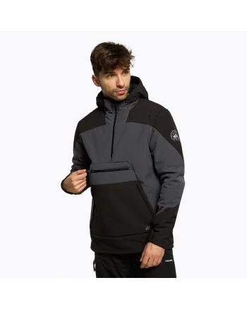 Jacheta de snowboard pentru barbati,  Poliester, Negru,