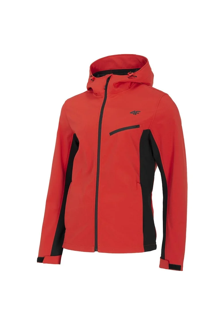 Jacheta sport  softshell, impermeabila, rosie, poliester