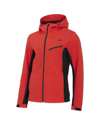 Jacheta sport  softshell, impermeabila, rosie, poliester