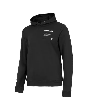 Hanorac sport barbati H4Z22-BLM025,  Bumbac/Poliester, Negru