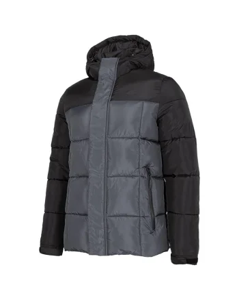Jacheta sport  model H4Z22-KUMP009, slim, gri, poliamida, cu gluga reglabila,